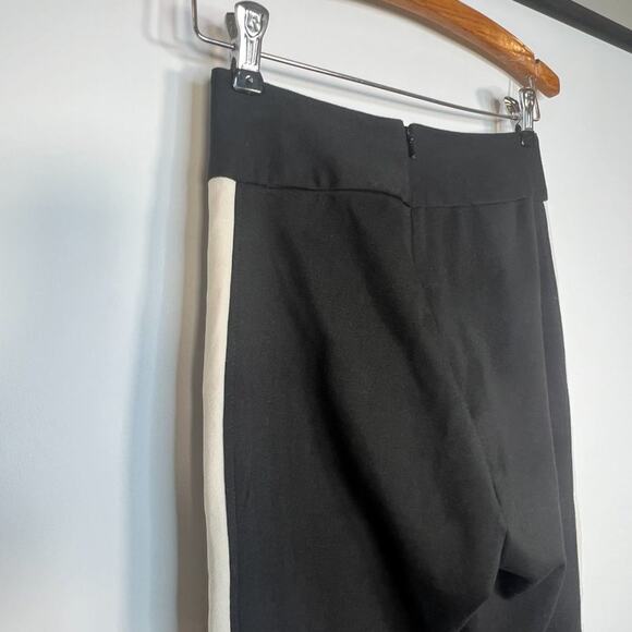 BCBGeneration Black with Ivory Stripe High Waisted Leggings Pants - Picture 11 of 14